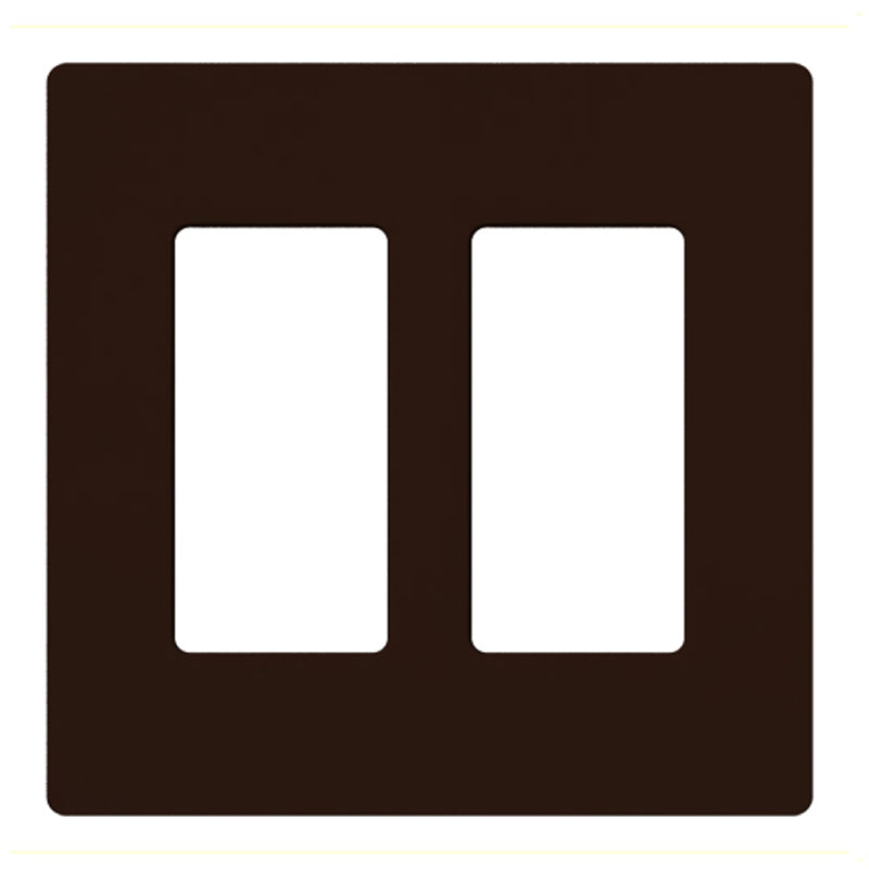 Lutron CW-2, Claro Screwless Designer Wallplate - 2 Gang - White