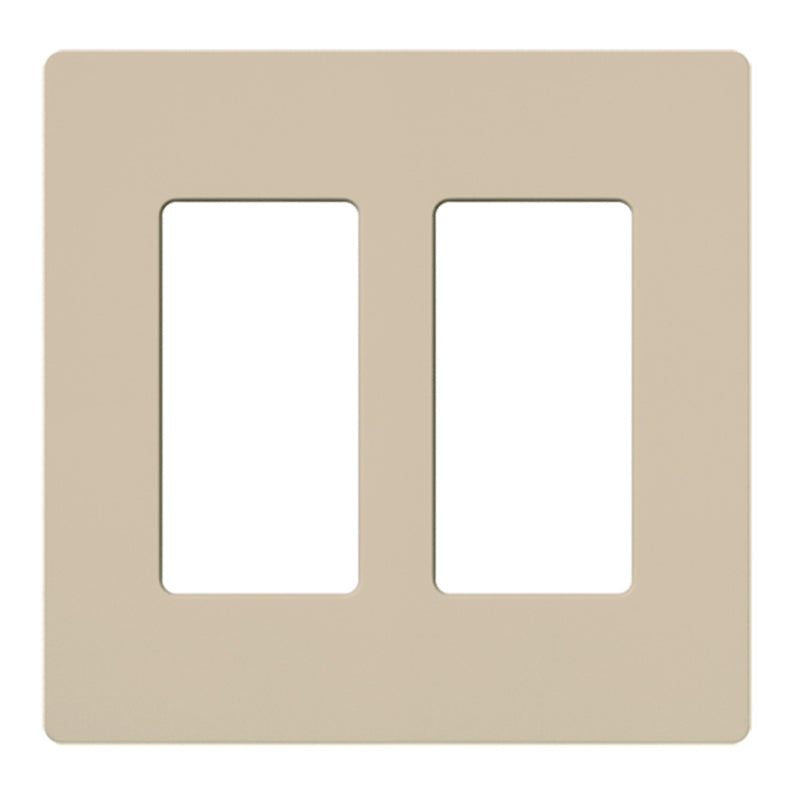 Lutron SC-2, Claro Screwless Designer Wallplate - 2 Gang