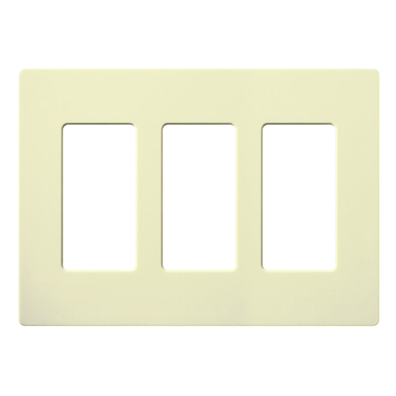 Lutron CW-3,Claro Screwless Designer Wallplate - 3 Gang