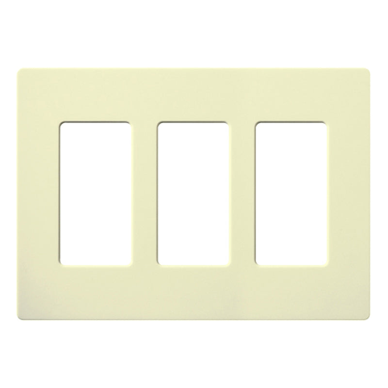 Lutron CW-3,Claro Screwless Designer Wallplate - 3 Gang