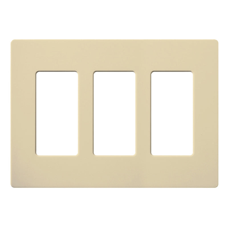 Lutron CW-3,Claro Screwless Designer Wallplate - 3 Gang