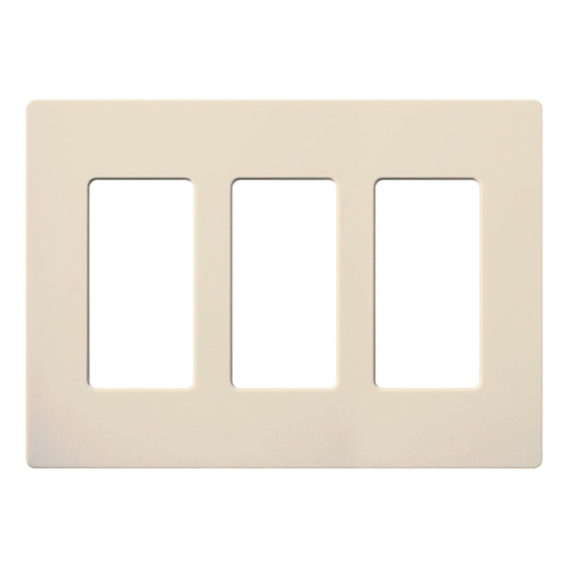 Lutron CW-3,Claro Screwless Designer Wallplate - 3 Gang