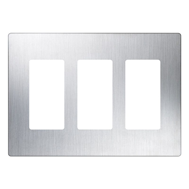 Lutron CW-3,Claro Screwless Designer Wallplate - 3 Gang