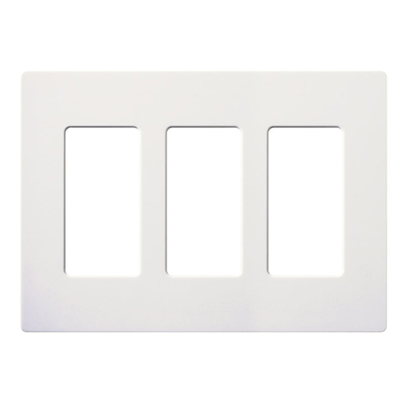 Lutron CW-3,Claro Screwless Designer Wallplate - 3 Gang