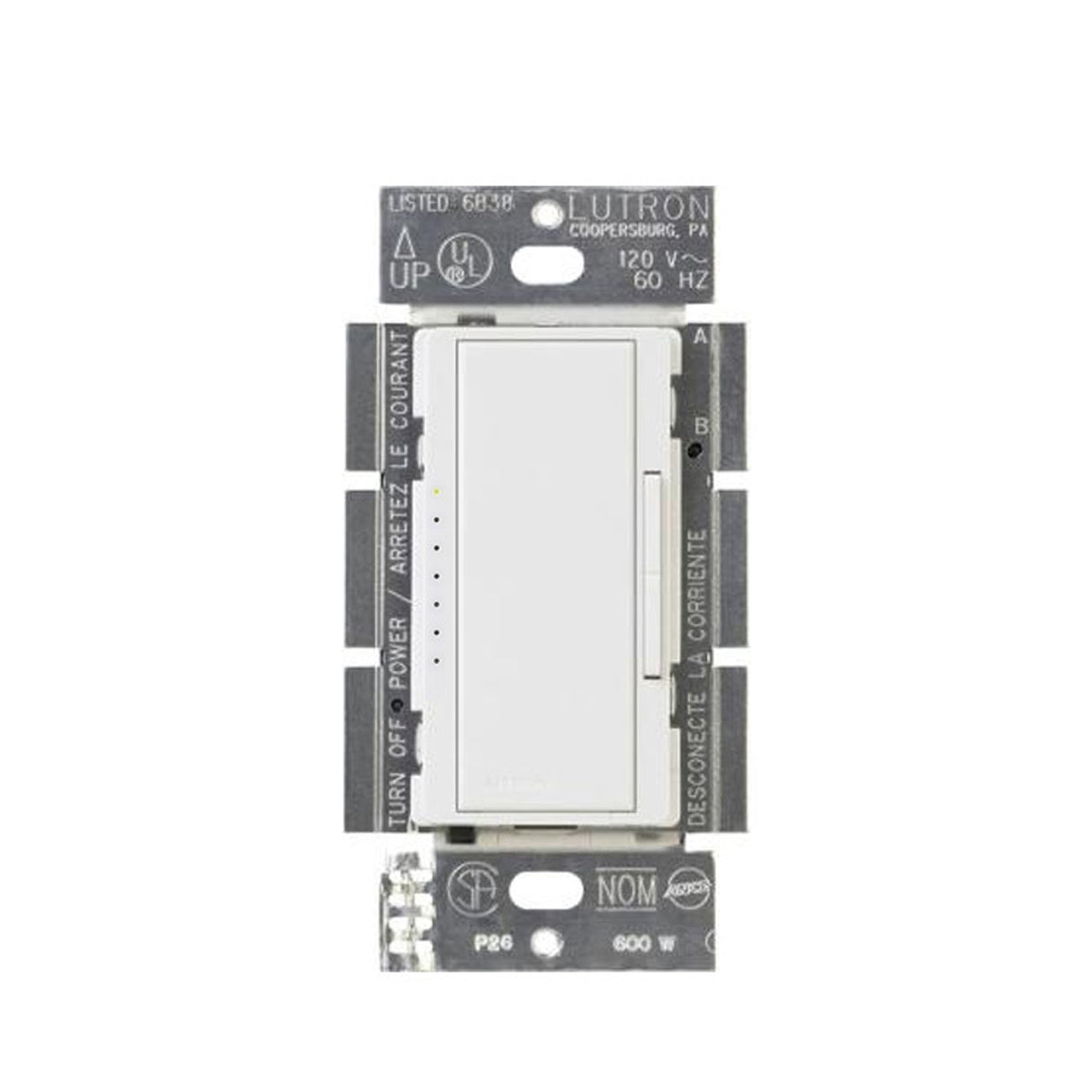 Lutron MA-1000-WH, Maestro, Dimmer 1000w, White