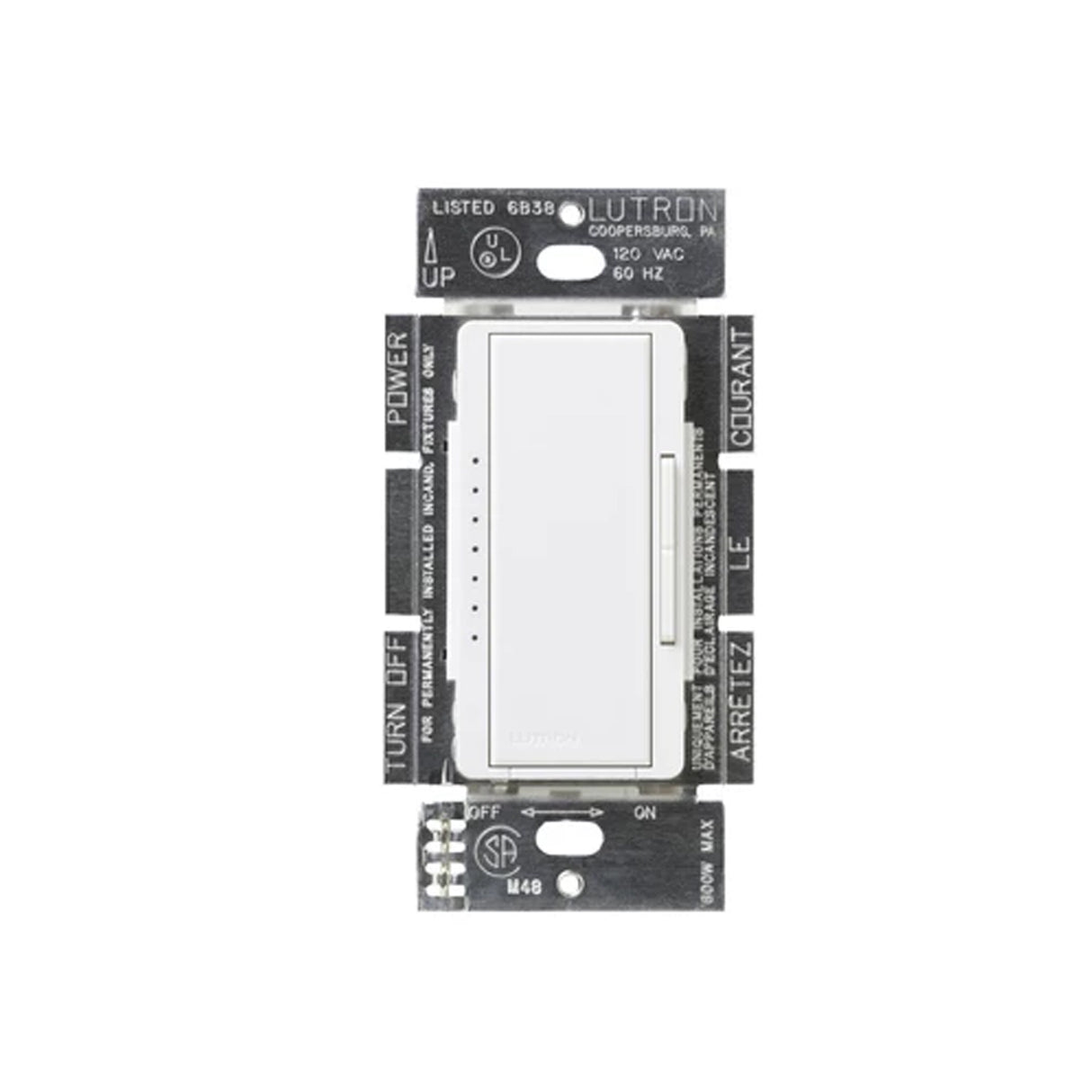 Lutron RRD-2ANF-WH, RadioRA2, Local Fan Speed Control