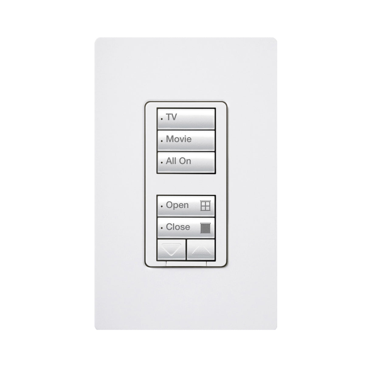 Lutron RRD-H1RLD-WH, RadioRA2, 3-button, 2-button with raise/lower dual group keypad and 450W dimmer