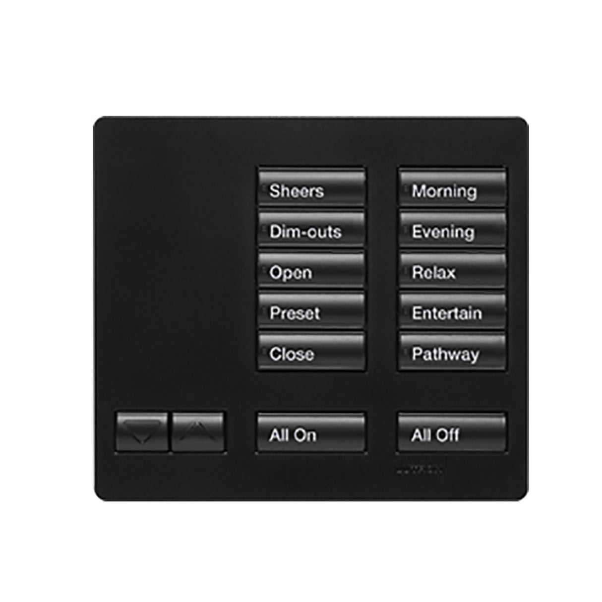 Lutron RRT-5RL-XX, RadioRA2, LARGE 5 BUTTON TT R/L KEYPAD