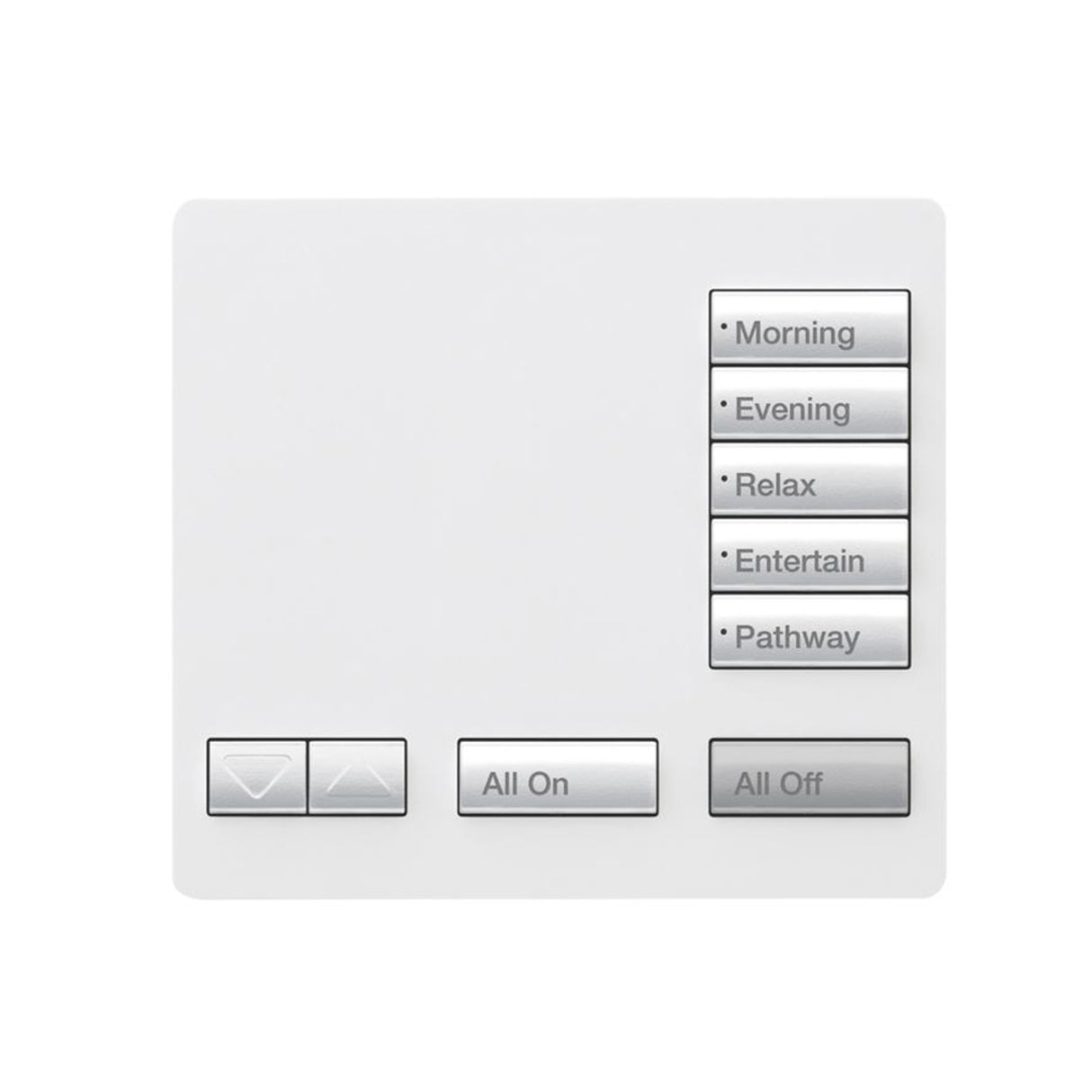 Lutron RRT-5RL-XX, RadioRA2, LARGE 5 BUTTON TT R/L KEYPAD
