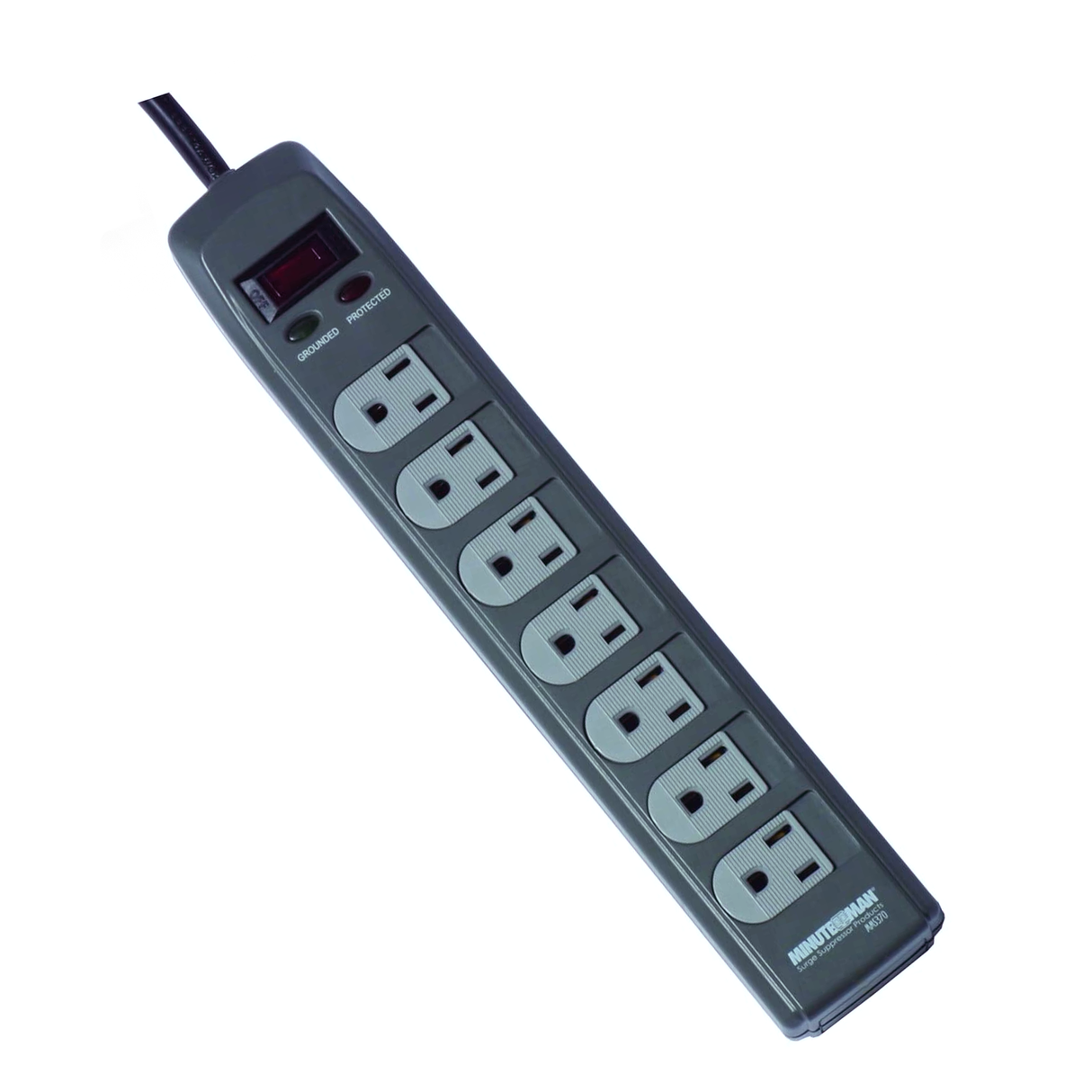 MINUTEMAN MMS370, 7-OUT surge W/ safety covers 15A 120V 1800 watts 1080 joules