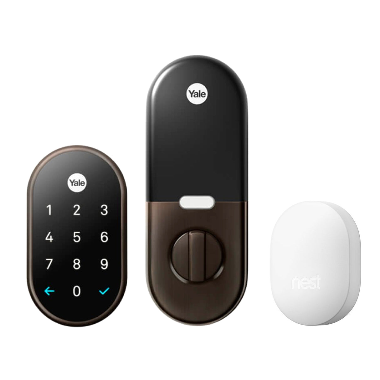 Nest Smart Lock with Nest Connect - Satin Nickel, Brass, Bronze.