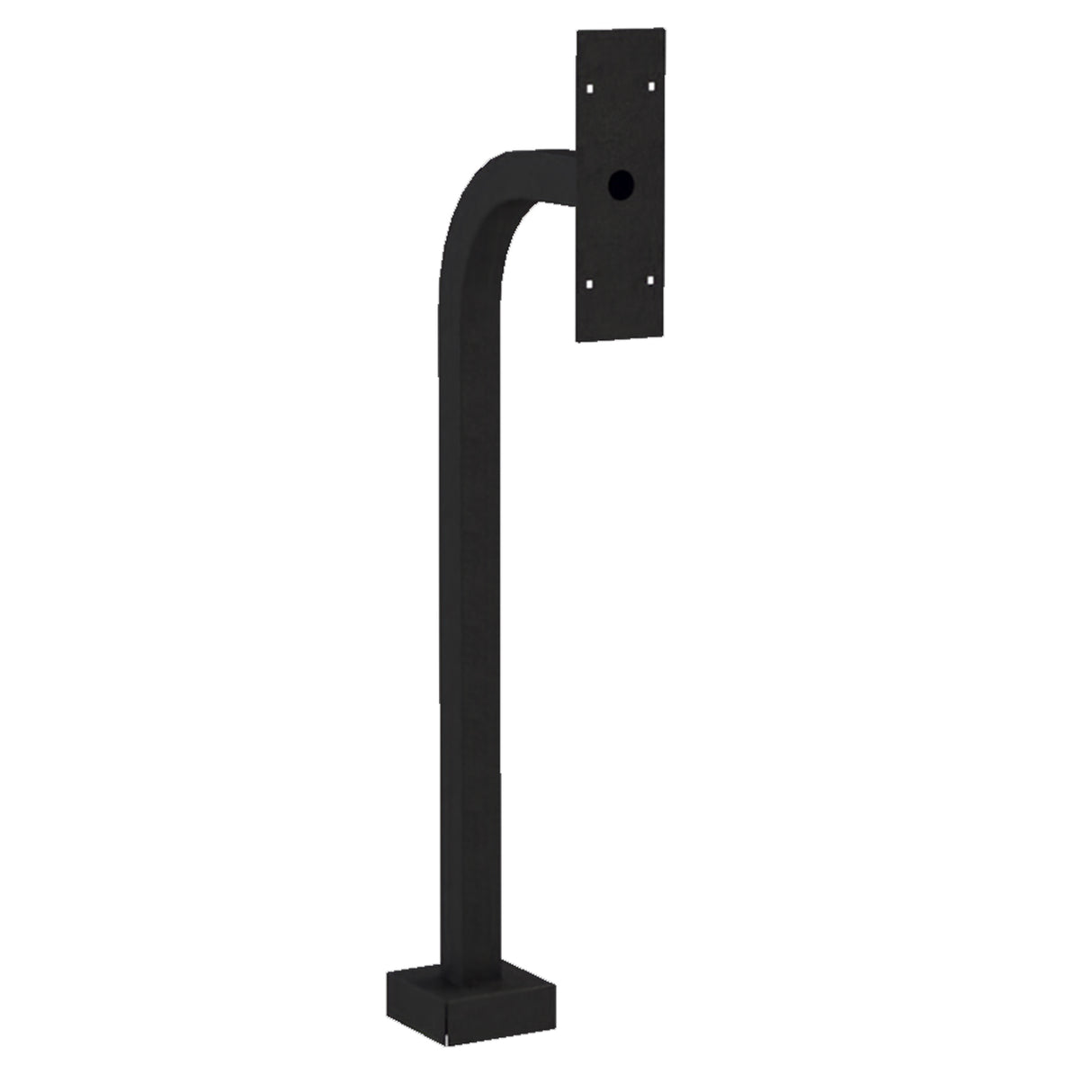 PedestalPRO (22PE1-DOOR-02-CRS) 36" Ped, Gooseneck, Steel, Pwderct Blk, 2101KV