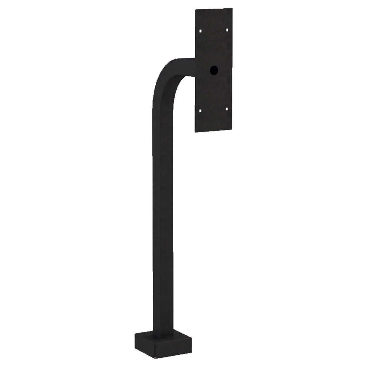 PedestalPRO (22PE1-DOOR-04-CRS) 36" Ped, Gooseneck, Steel, Pwderct Blk, D21DKV