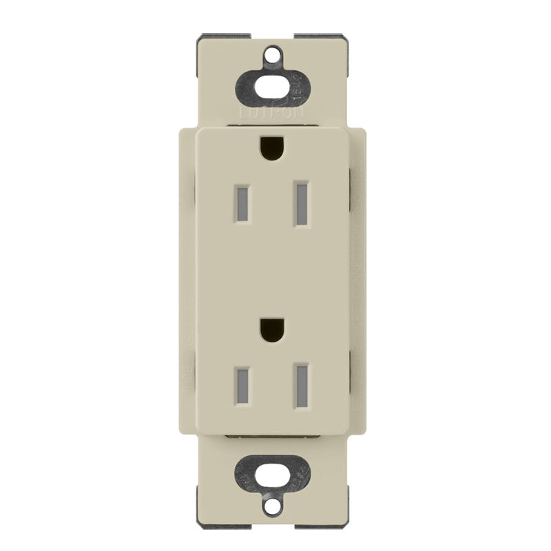 Lutron Claro SCRS-15-TR, 15A Tamper Resistant Receptacle.