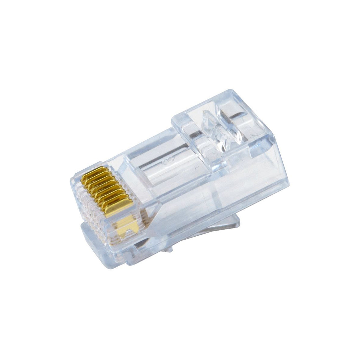 Simply45 CAT5E UTP (S45-1500) PASS THROUGH, RJ45 Modular Plugs, Blue Tint - (100pcs/Jar)