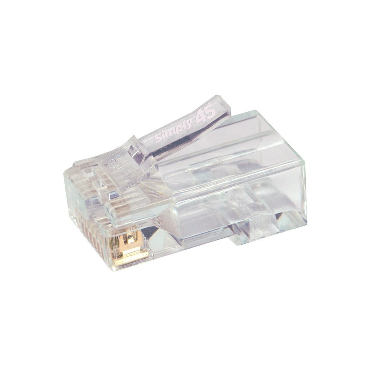 Simply45 CAT6/6A UTP (S45-1700) PASS THROUGH, RJ45 Modular Plug, Tint Hi/Lo Stagger with Cap45™ - (100pcs/Jar)