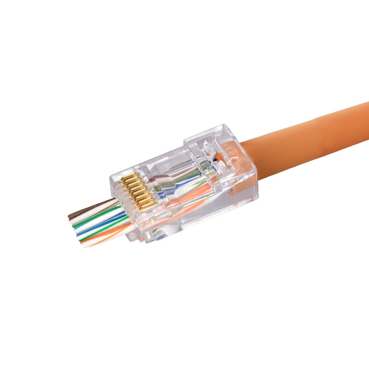 Simply45 CAT6/6A UTP (S45-1700) PASS THROUGH, RJ45 Modular Plug, Tint Hi/Lo Stagger with Cap45™ - (100pcs/Jar)