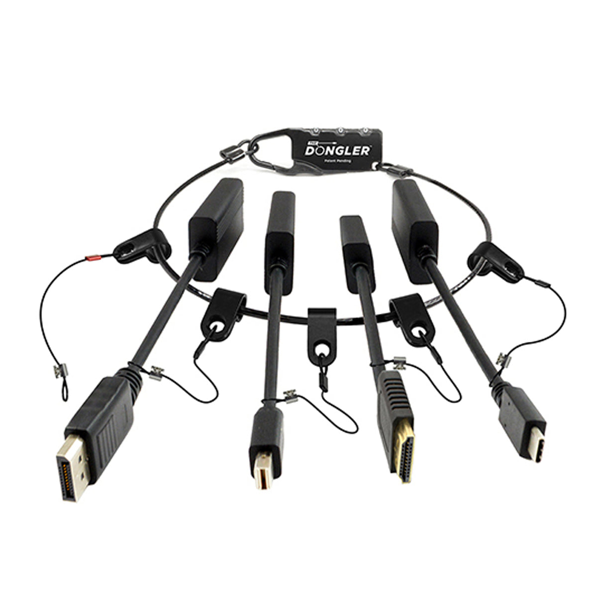 Simply45 D0-L001 ProAV 4K Loaded Dongler: DP1.4, MDP1.4, USBTypeC, HDMI Port Saver, Source Harness, Dongler Ring, Boxed