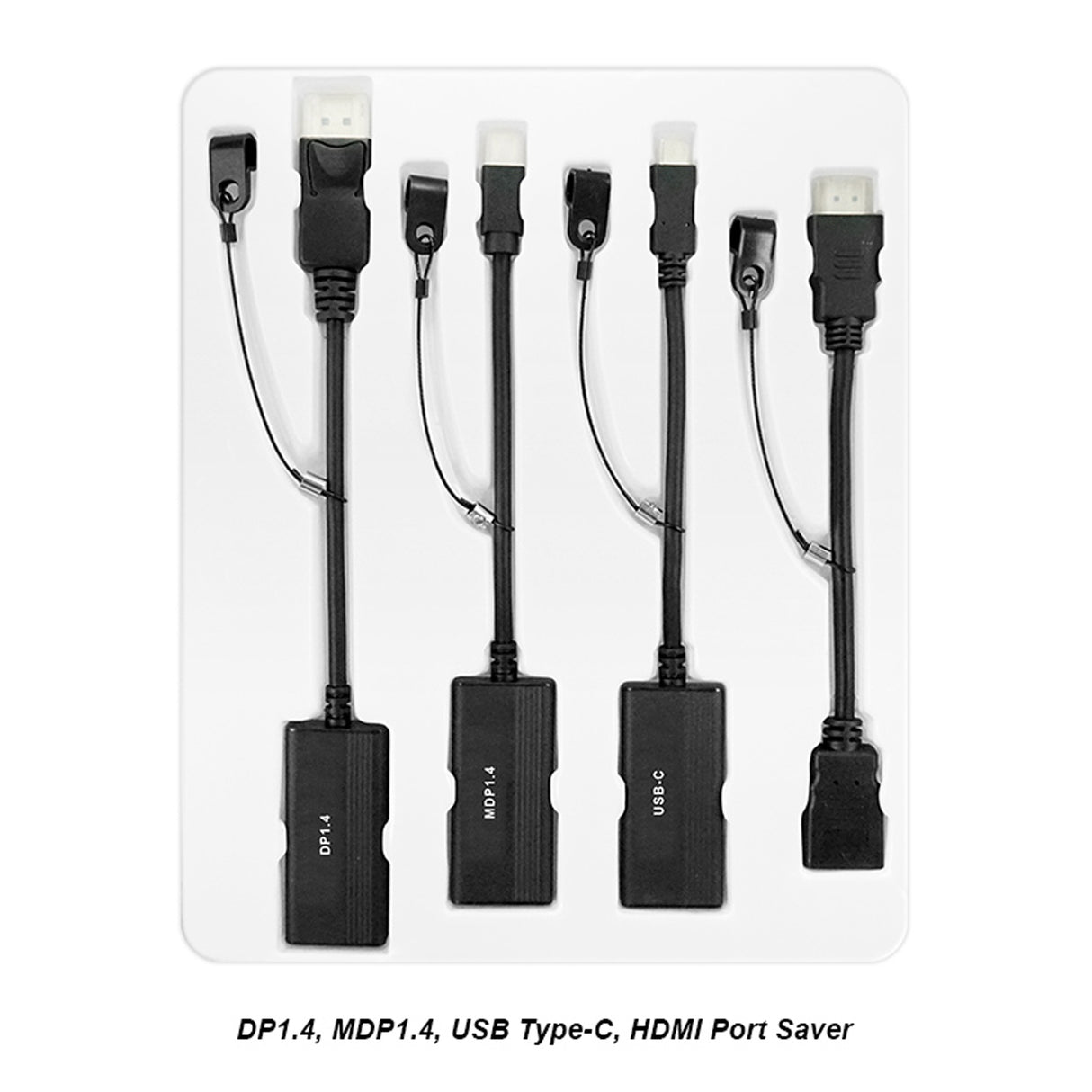 Simply45 D0-L001 ProAV 4K Loaded Dongler: DP1.4, MDP1.4, USBTypeC, HDMI Port Saver, Source Harness, Dongler Ring, Boxed