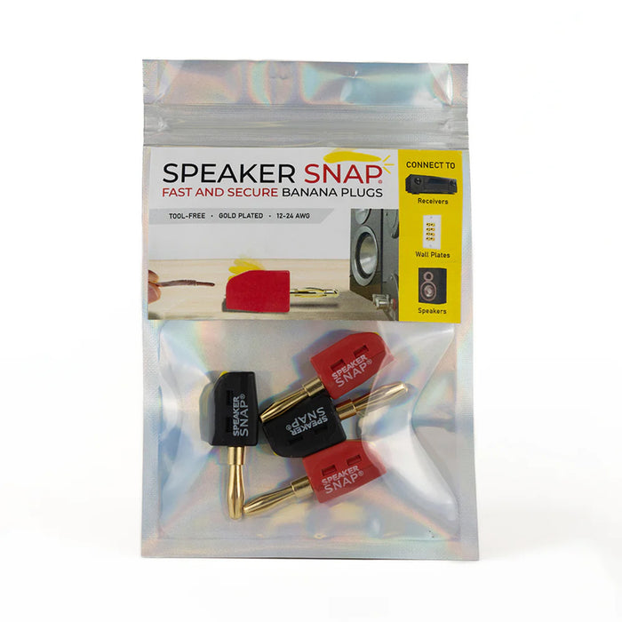 Speaker Snap SSBP Banana Plugs Red & Black (1 Pair To 50 Pairs)