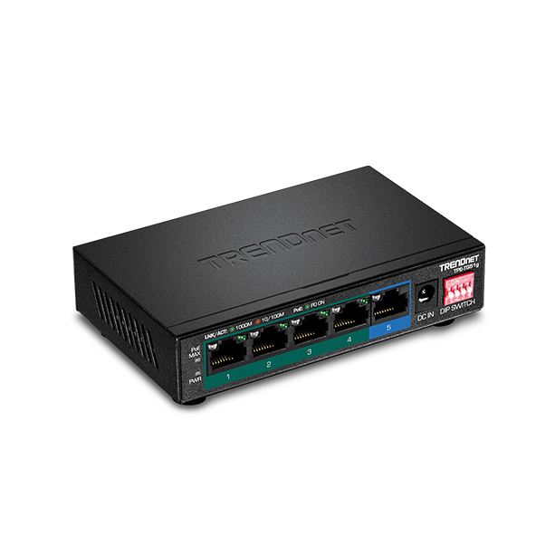 TRENDnet TPE-TG51g 5-Port Gigabit PoE+ Switch.