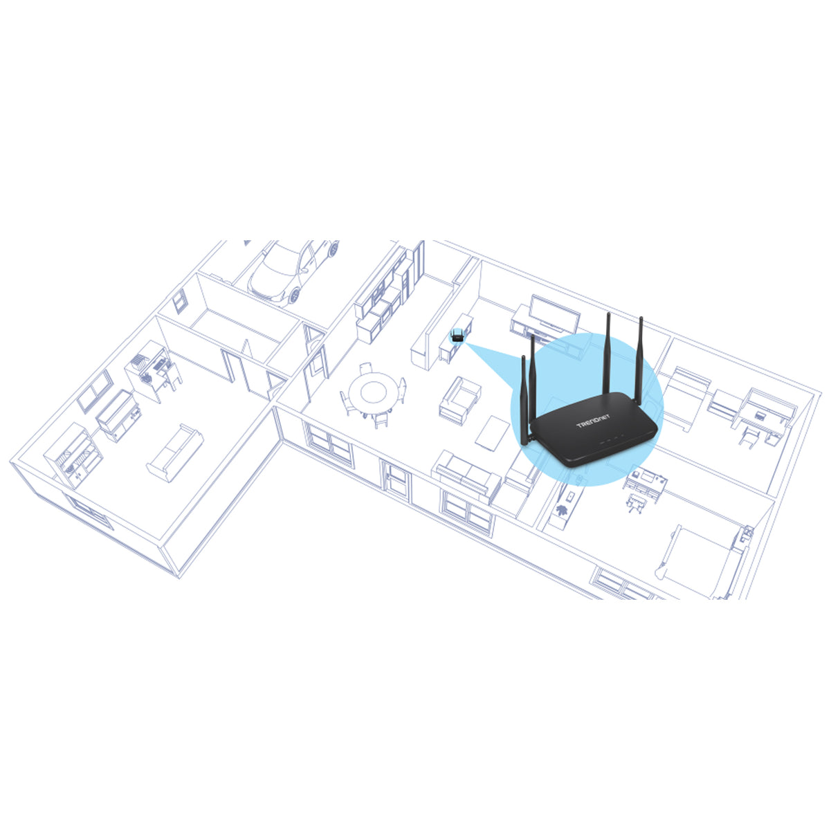 TRENDnet TEW-831DR AC1200 Dual Band WiFi Router