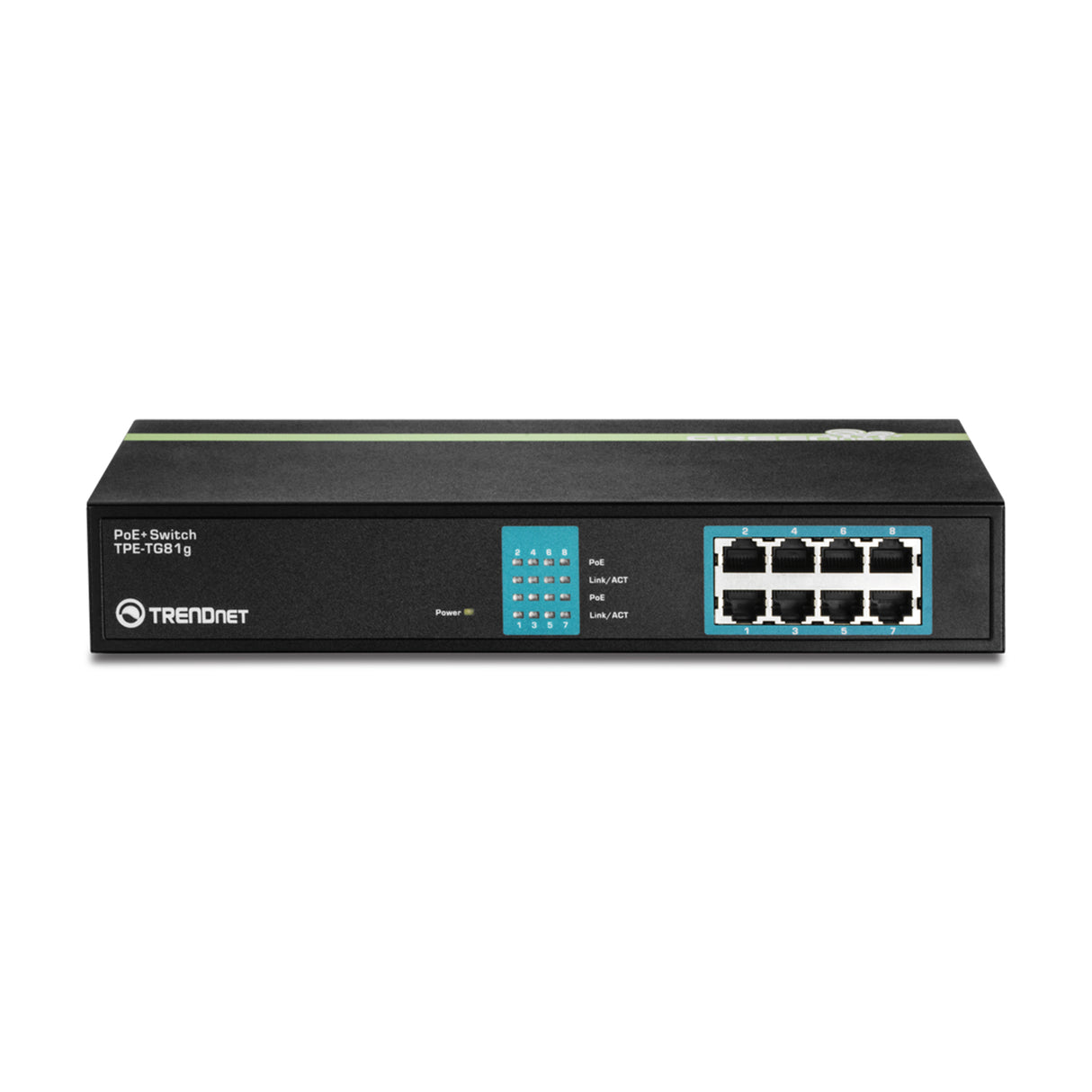 TRENDnet TPE-TG81g 8-port Gigabit GREENnet PoE+ Switch, rack mountable