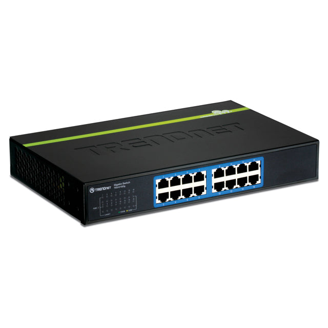 TRENDnet TEG-S16Dg 16-port Gigabit GREENnet Switch(Metal Desktop) w/ internal power