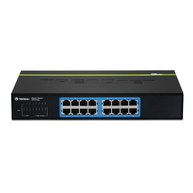 TRENDnet TEG-S16Dg 16-port Gigabit GREENnet Switch(Metal Desktop) w/ internal power