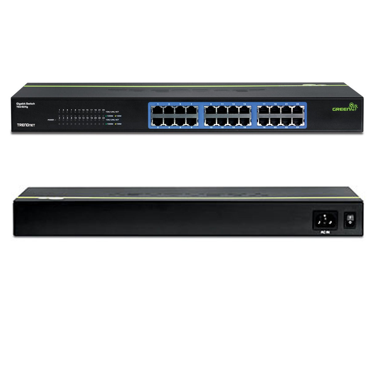 TRENDnet TEG-S24g 24-port Gigabit GREENnet Switch(Rack Mount)