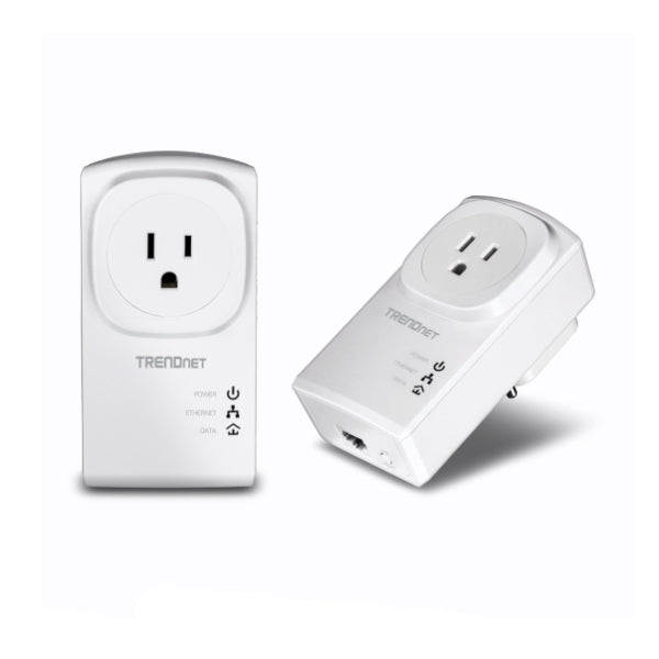 TRENDnet TPL-407E2K Powerline Adapter Kit /w Pass Through 500 AV Compact