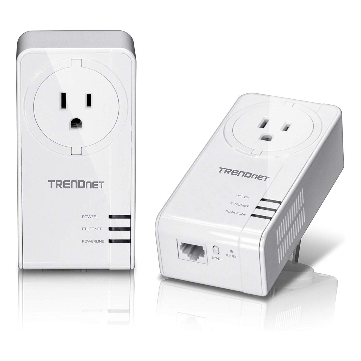 TRENDnet TPL-423E2K Powerline 1300 AV2 Adapter Kit with Built-in Outlet