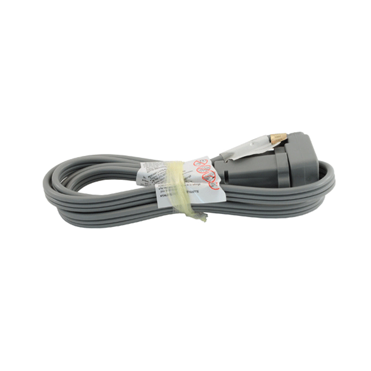 Uninex EC1412A UL Extension Cord 12 ft, 1 - Outlets, Air Conditioner Cord (Flat Cable) (Grey)