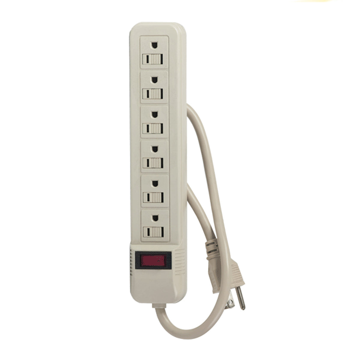 Uninex PS07U Power Strip 1.5 ft 14/3 AWG 6 Outlets HEAVY DUTY (White)