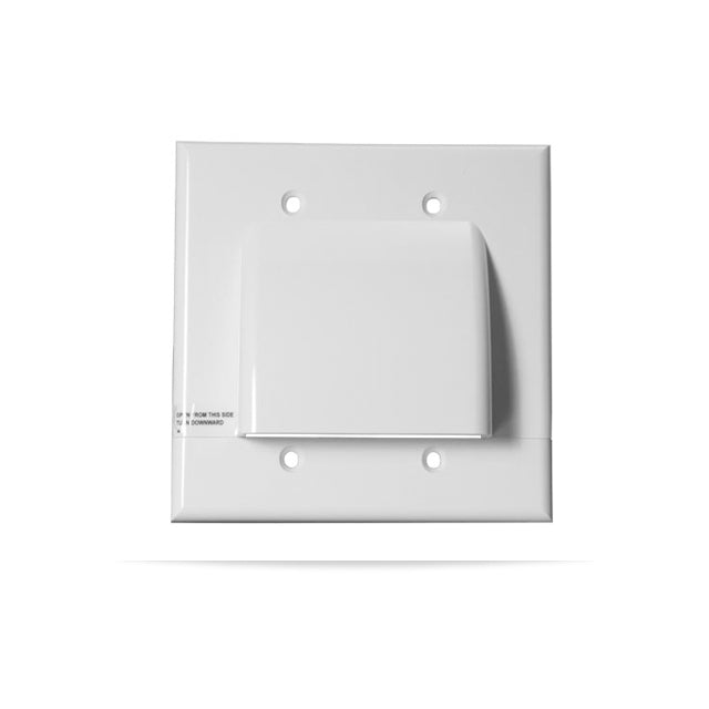 Vanco VANWPBWWX 1 Gang Flat Fixed Wallplate, White