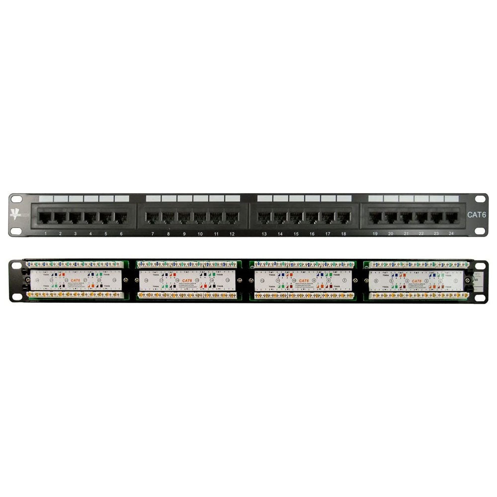 Vertical Cable (24 Port Patch Panel CAT6 1U) Patch Panel 1U, CAT6, 24 Port (UL)