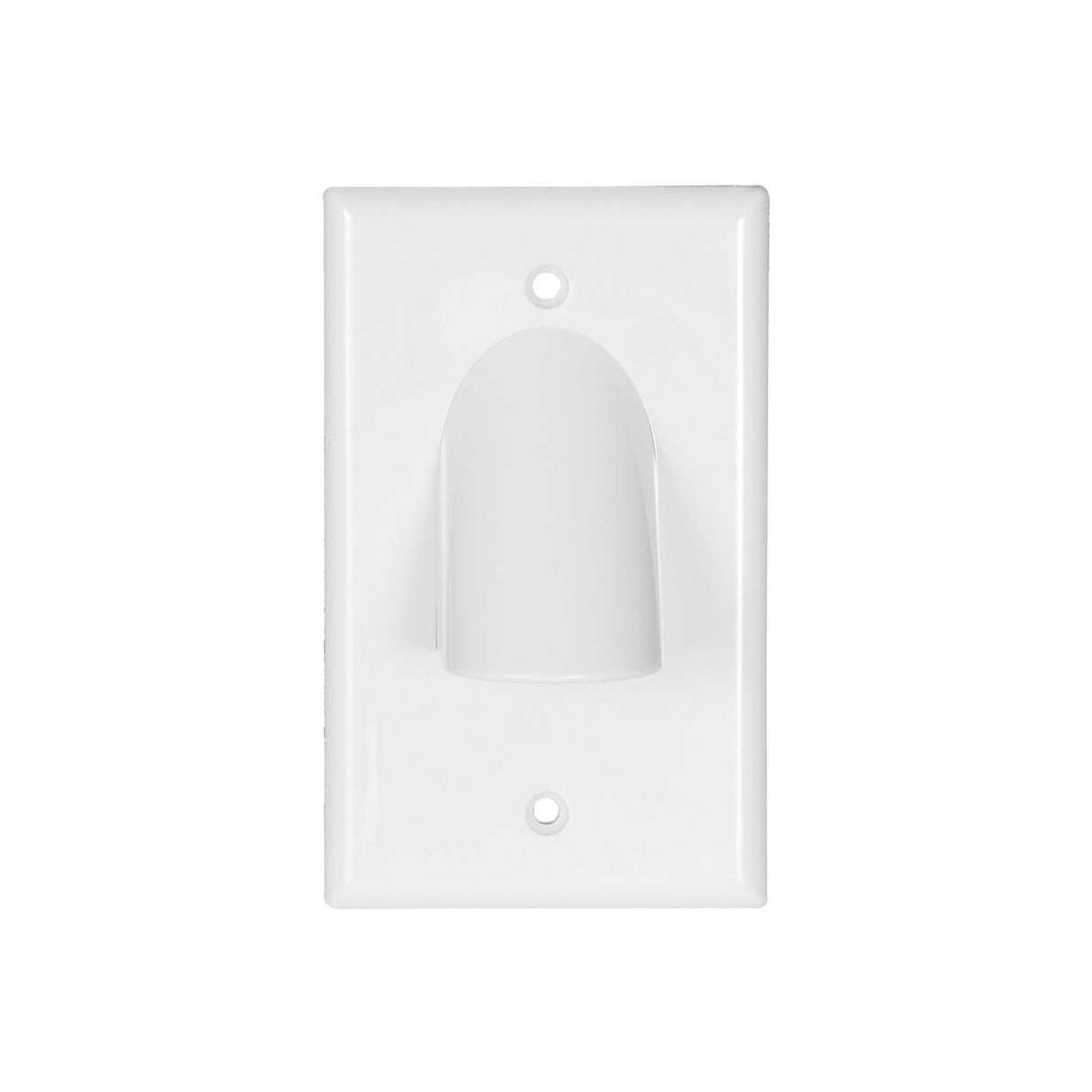 Vanco Reversible Cable Plate,(1 Gang / 2 Gang) White.