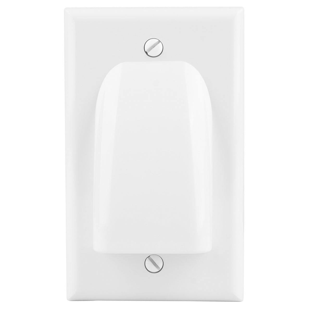 Vanco VANWPBWWX 1 Gang Flat Fixed Wallplate, White