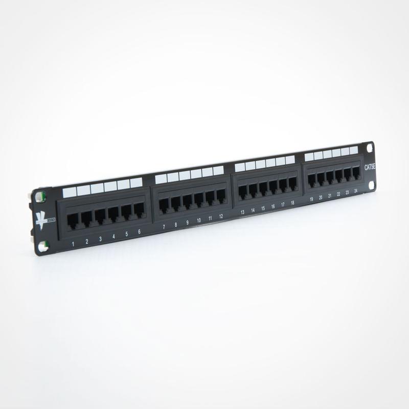 Vertical Cable (24 Port Patch Panel CAT5e 1U ) Patch Panel 1U, CAT5E, 24 Port (UL)