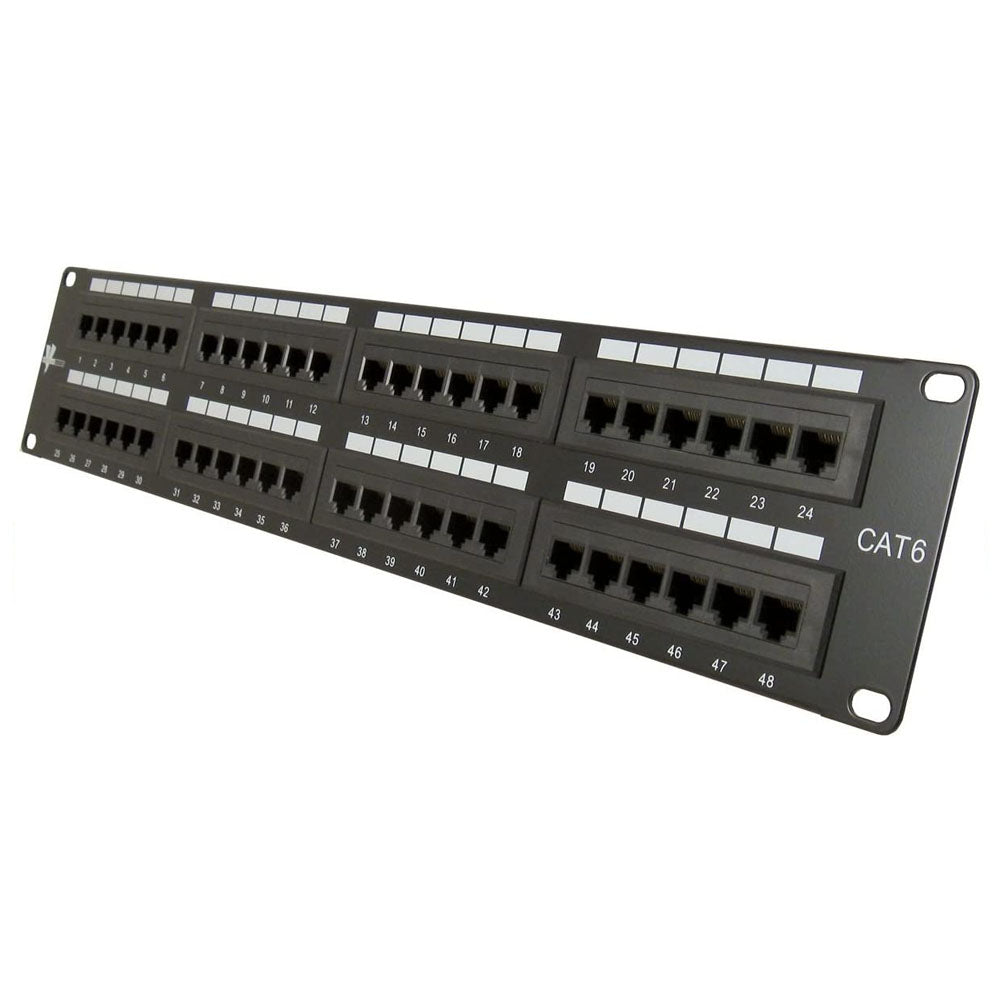 Vertical Cable (48 Port Patch Panel CAT6 2U) Patch Panel 2U, CAT6, 48 Port (UL)