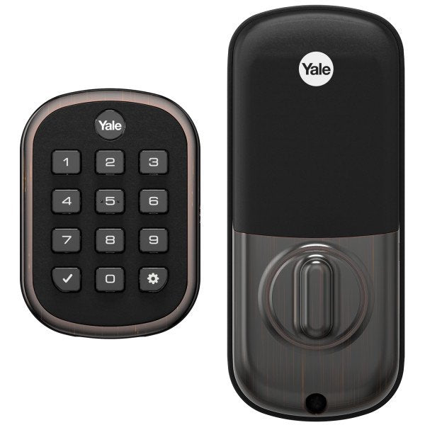 Yale YRD136-ZW2-0BP Pro Pushbutton Deadbolt Z-Wave- Key Free (Oil Rubbed Bronze )