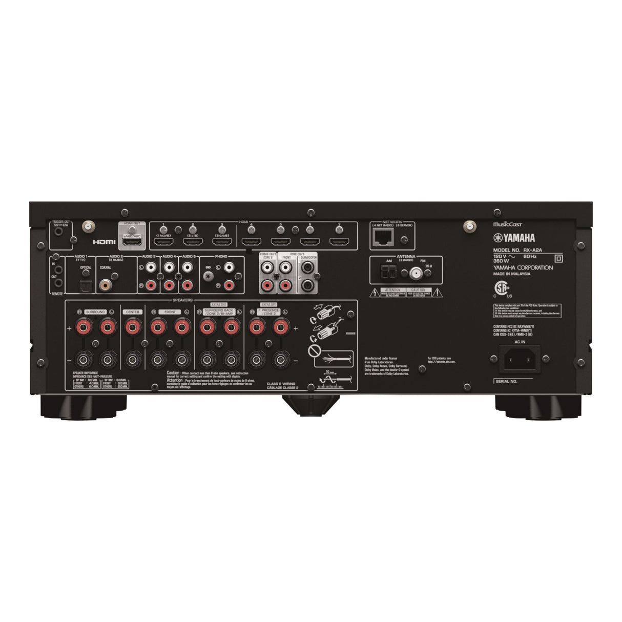 Yamaha RX-A2ABL, AVENTAGE RX-A2A 7.2-Channel Network A/V Receiver with MusicCast