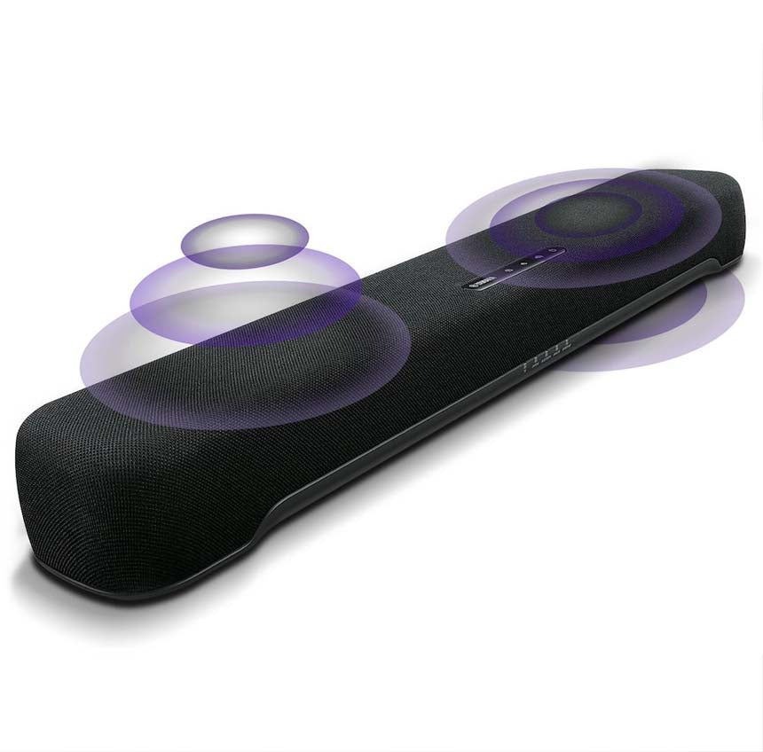 Yamaha SR-B20A, 120W Stereo Soundbar with Built-in Subwoofer.