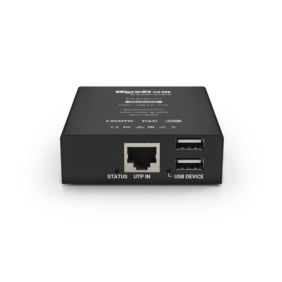 WyreStorm EXP-EX-80-KVM, 1080p HD UTP KVM Extender with USB 2.0 & PoC (1080p: 80m/262ft)