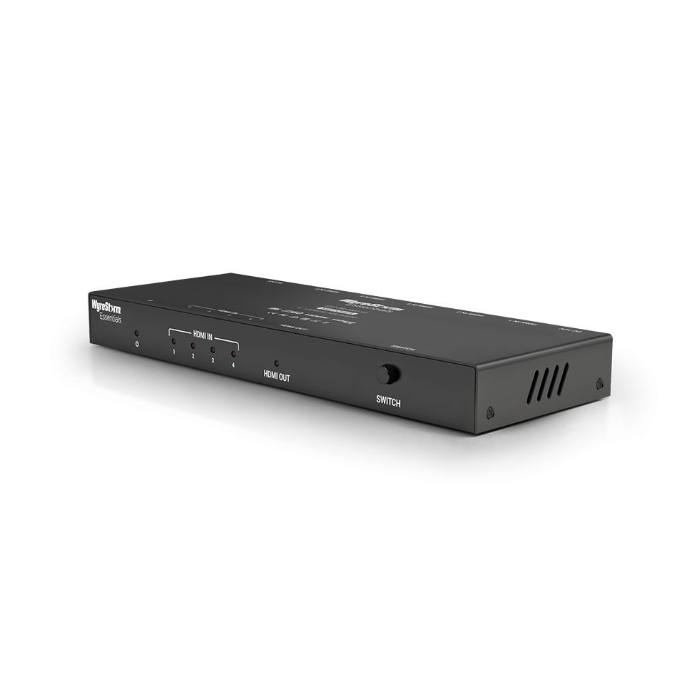 WyreStorm EXP-SW-0401-H2, WyreStorm Essentials™ 4K HDR 4x1 HDMI Switcher with Auto-Switching, HDCP 2.2 & Remote