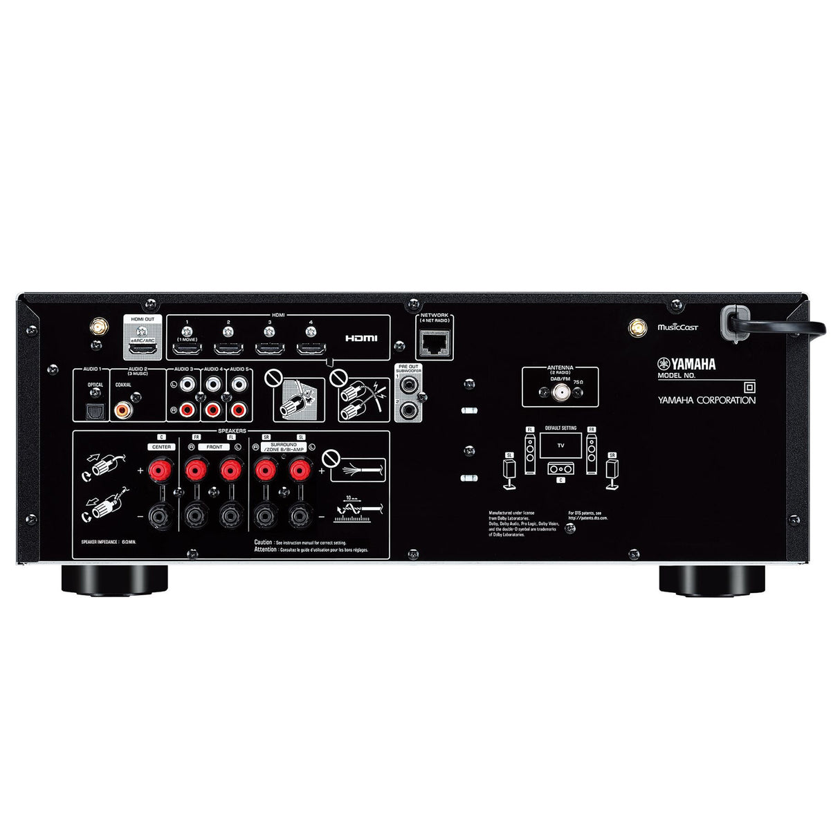 Yamaha RX-V4ABL, 5.2-Channel Network A/V Receiver with MusicCast