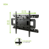 Kanto FMC4, Full Motion TV Wall Mount with Adjustable Pivot Point for 30" - 60" TVs