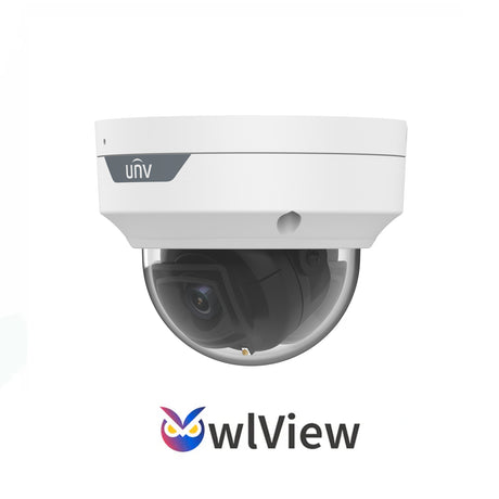 UNV IPC3524SR-ADF28KM-WP, (4MP) Dome, IPC 2.8mm Fixed Lens, OwlView, Microphone, WDR, UL Listed