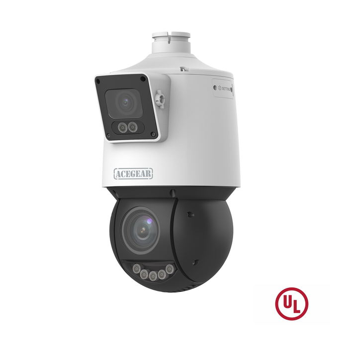 Acegear CI4402DL-25X-CV, 4MP+4MP ColorView,  Dual-Lens Network PTZ Camera