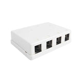 Vertical Cable (4 Port Box Surface Mount) No Jack, White, UL Listed